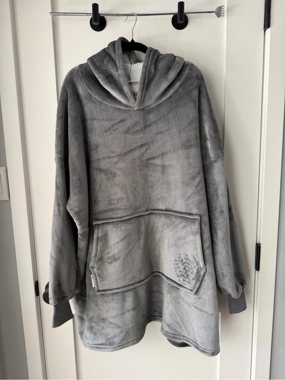 Cozy Oversized Hooded Wearable Blanket - Gray
